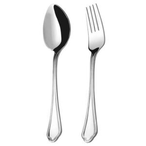 Bordered Löffel- und Gabel-Besteck Set, Modell Vana