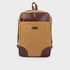 Brauner Canvas-Rucksack für Damen – Modell Saad