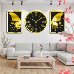Moderne 3-teilige Wanduhr-Set Carolyn