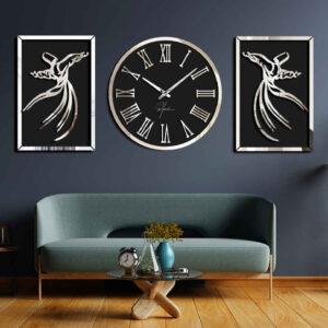 Moderne 3-teilige Wanduhr-Set Sama