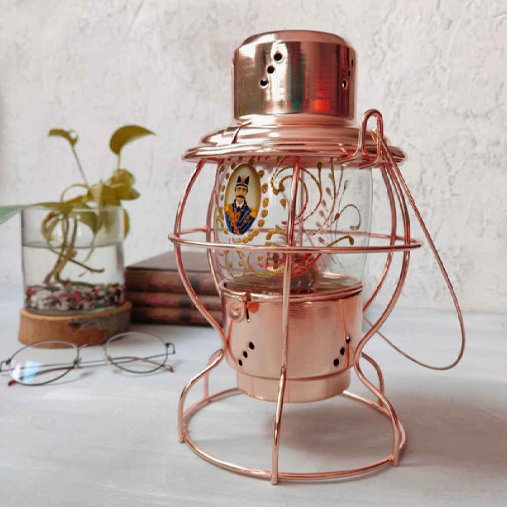 Kupfer-Petroleumlampe Modell Shah Abbasi