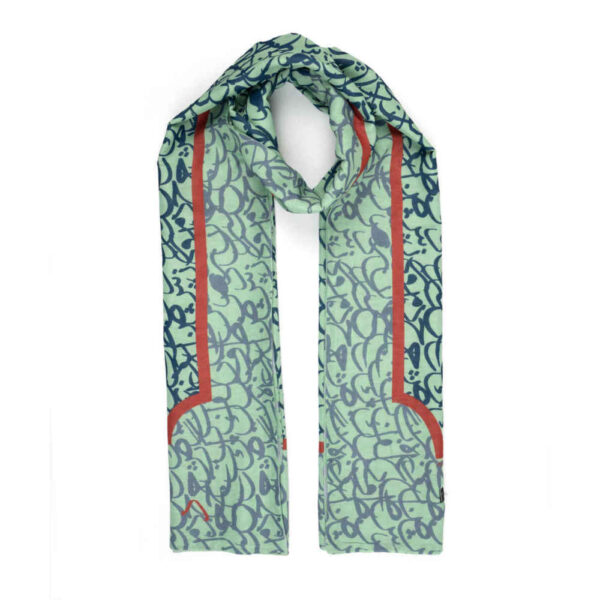 Persischer Bedruckter Schal für Frauen Zweiseitig Kalligraphie