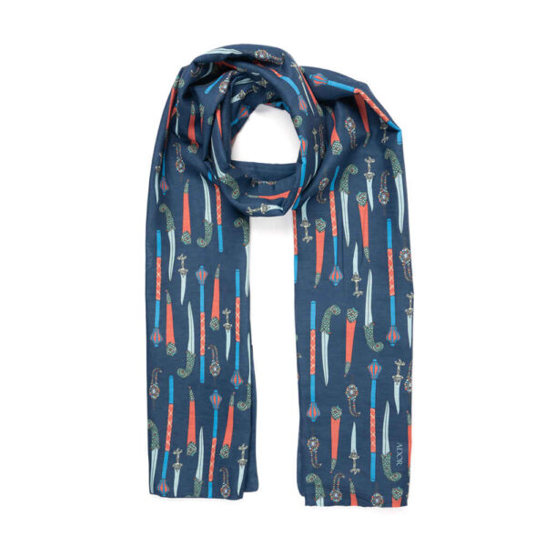 Bedruckter Schal für Frauen Zweiseitig Künstlerisch Khanjar