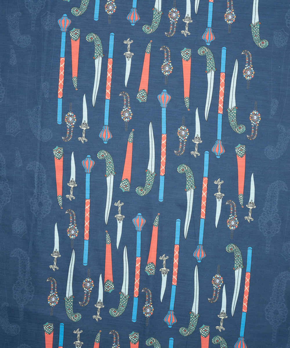 Bedruckter Schal für Frauen Zweiseitig Künstlerisch Khanjar