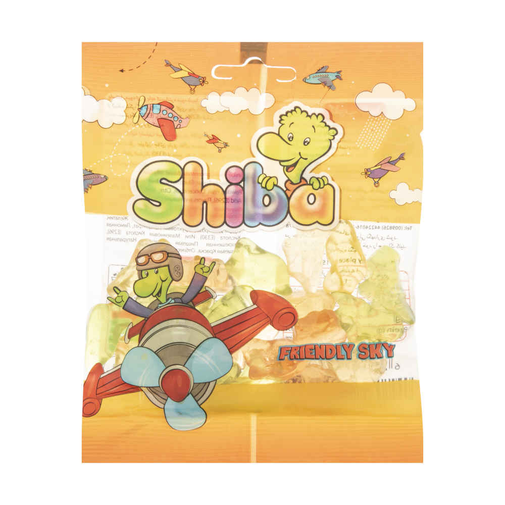 Halal Gummibonbons - Weiche Jelly-Gummis in Freundlicher-Himmel-Form - Shiba (30er-Pack)