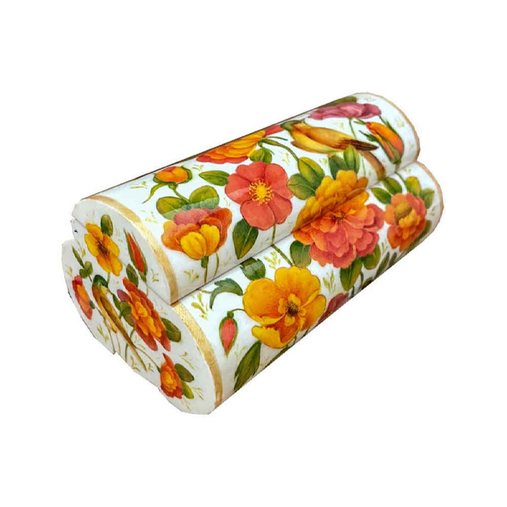 Handgefertigte Knochen-Schmuckbox mit persisch inspiriertem Gol o Morgh-Muster