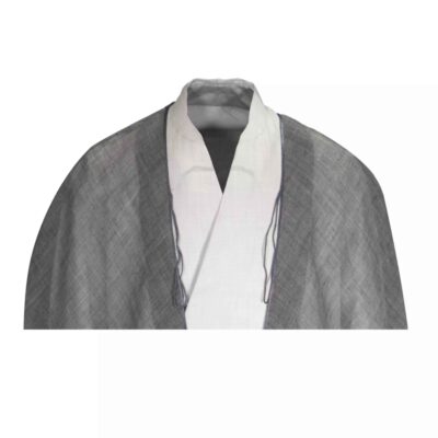 Männer-Merino-Sommer-Bisht-Mantel – Graue Farbe – Islamisch-arabisches Design