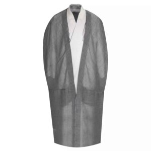 Männer-Merino-Sommer-Bisht-Mantel – Graue Farbe – Islamisch-arabisches Design
