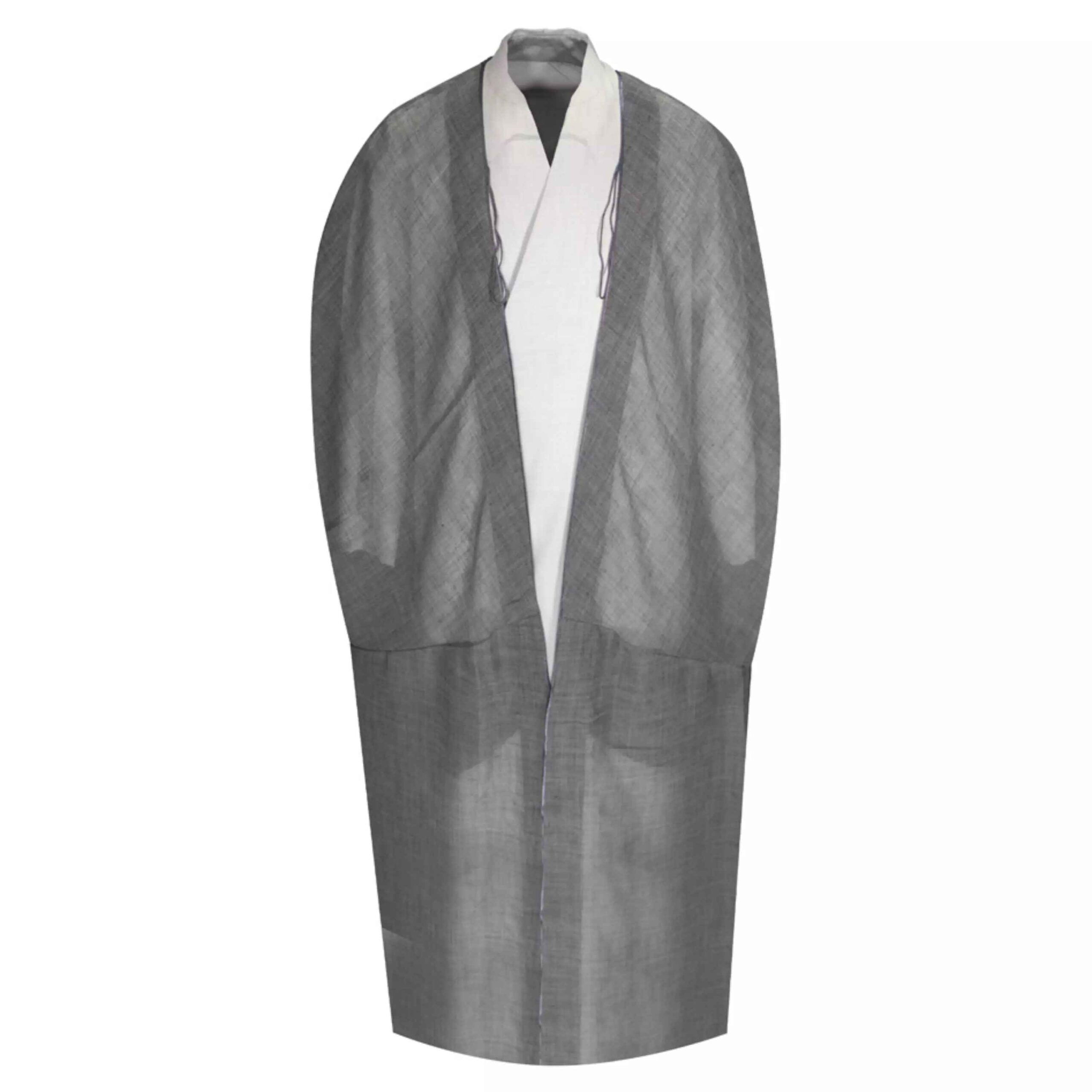 Männer-Merino-Sommer-Bisht-Mantel - Graue Farbe - Islamisch-arabisches Design