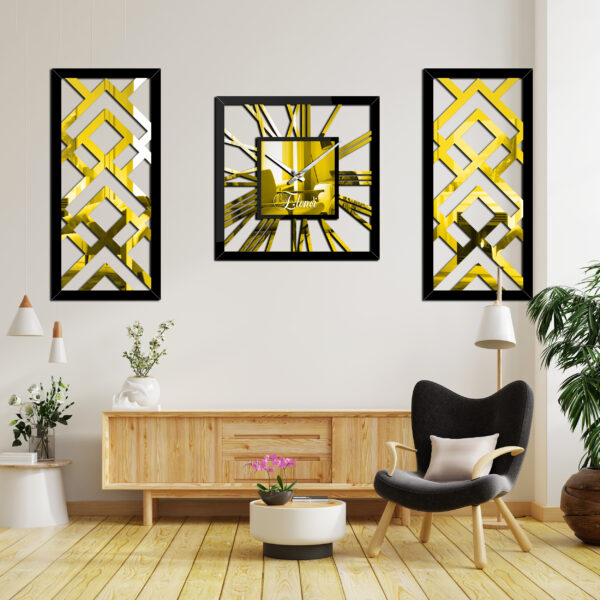 Moderne 3-teilige Wanduhr-Set Kian