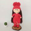 Amigurumi Handgemachte Gehäkelte Puppe – Rotes Mädchen | Weiches Kuscheltier
