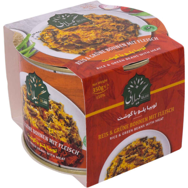 Loobia Polo – Persischer Reis mit grünen Bohnen und Fleisch, in Dosen (Packung mit 6)