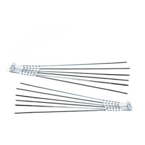 Set aus zwölf dünnen & gedrehten Stahlspießen (52 cm) für Leberkebab und Grillen