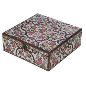 Handgefertigte Holz-Schmuckbox mit persisch inspiriertem Muster – Arnoosha