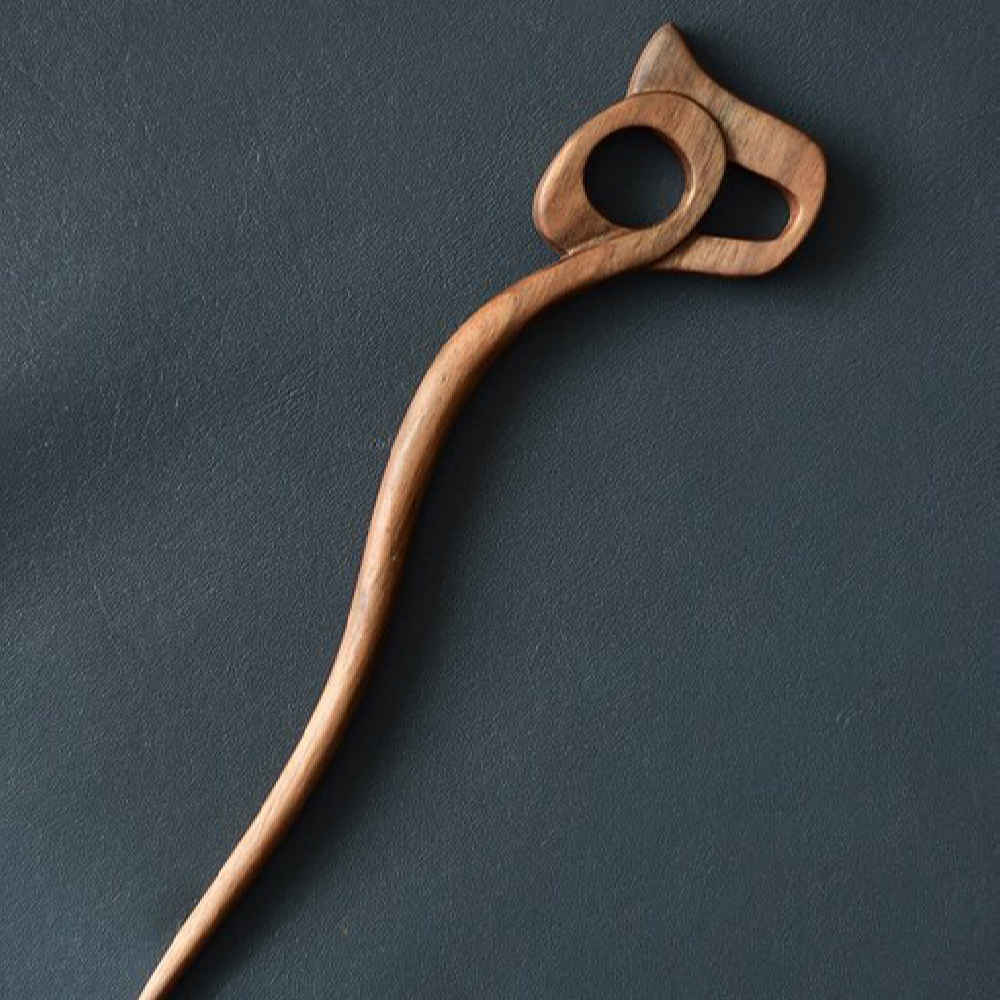 Holz-Haarnadel Handgefertigt Matter Große Größe