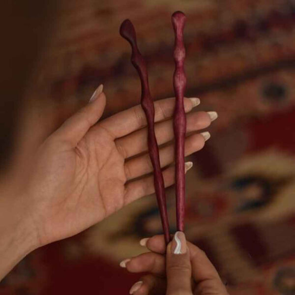 Holz-Haarnadel Handgefertigt Matter Große Größe