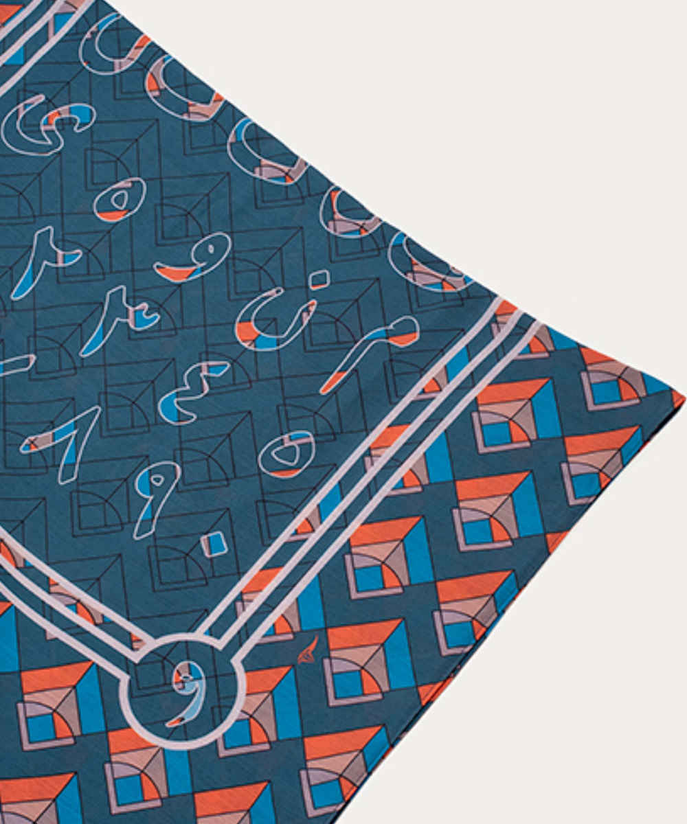 Persischer Bedruckter Schal Künstlerisch & Leicht Alphabet