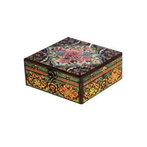 Handgefertigte Holz-Schmuckbox mit persisch inspiriertem Muster – Mahi