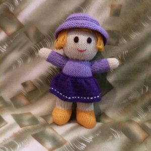 Amigurumi Handgemachte Gehäkelte Puppe – Lila Dame | Weiches Kuscheltier