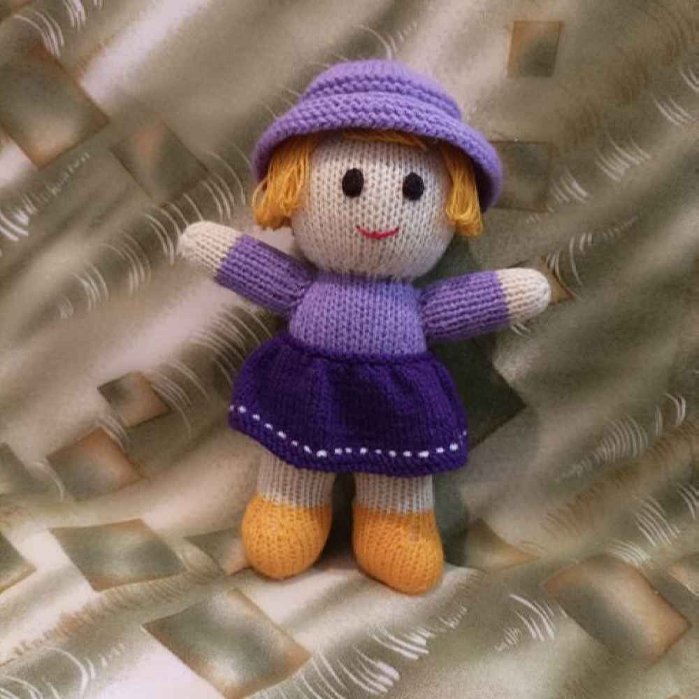 Amigurumi Handgemachte Gehäkelte Puppe – Lila Dame | Weiches Kuscheltier
