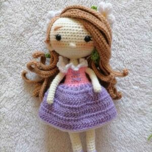 Amigurumi Handgemachte Gehäkelte Puppe – Rapunzel | Weiches Kuscheltier