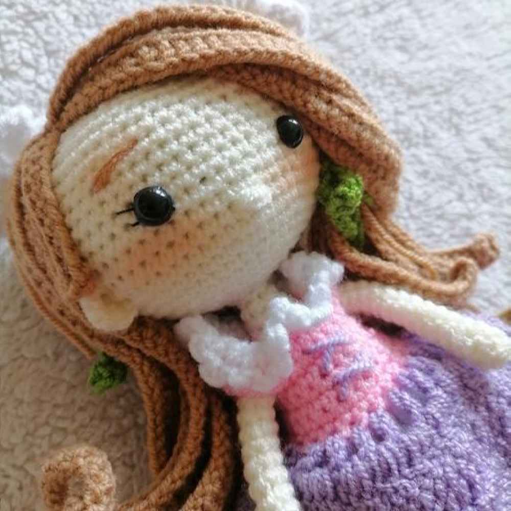 Amigurumi Handgemachte Gehäkelte Puppe – Rapunzel | Weiches Kuscheltier