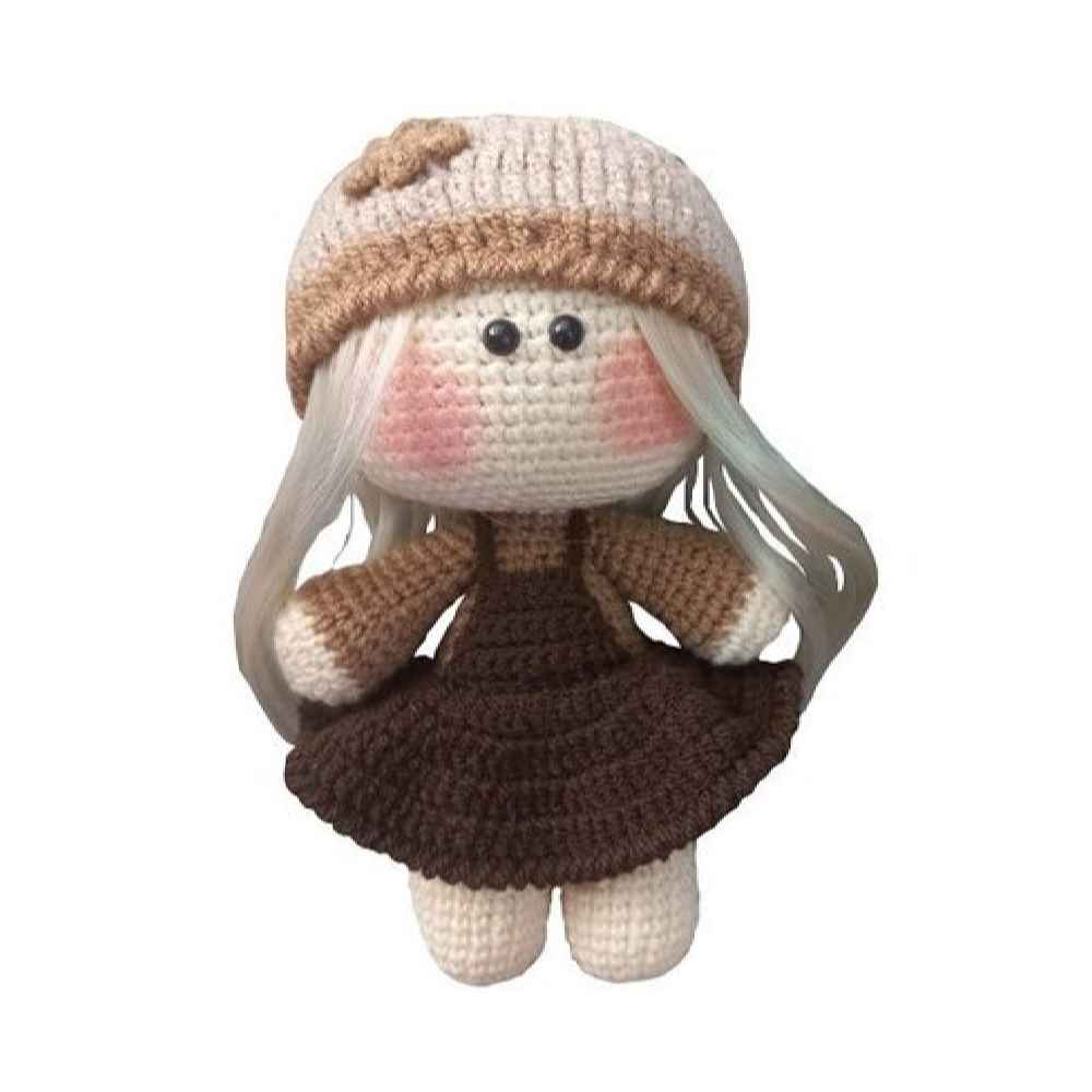 Amigurumi Handgemachte Gehäkelte Puppe – Schokoladenmädchen | Weiches Kuscheltier