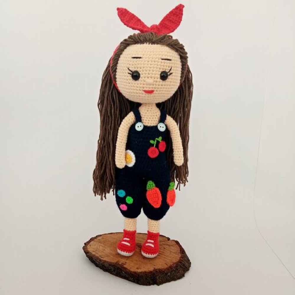 Amigurumi Handgemachte Gehäkelte Puppe – Kirschmädchen | Weiches Kuscheltier