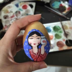 Elegante Töpferware Haftseen Eier für Nowruz Persisches Neujahr Banoo