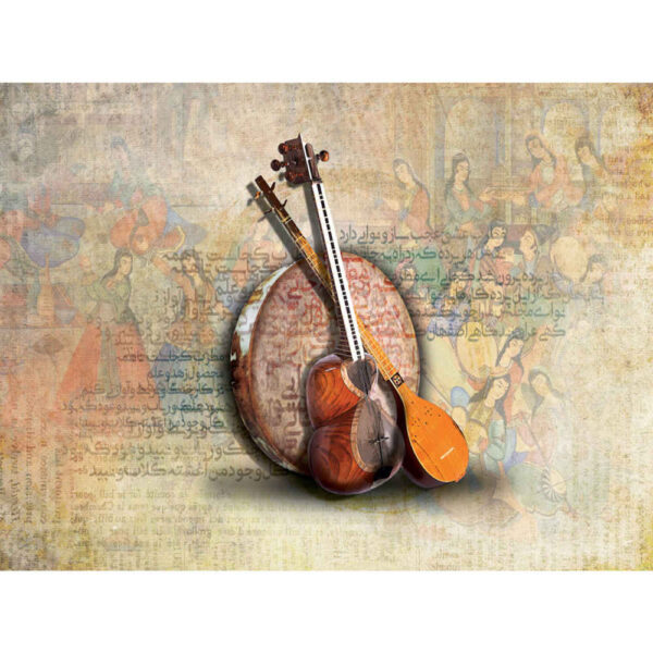 Persisches Kalligrafie-Wandgemälde Modell Traditionelles Instrument für moderne Innenräume