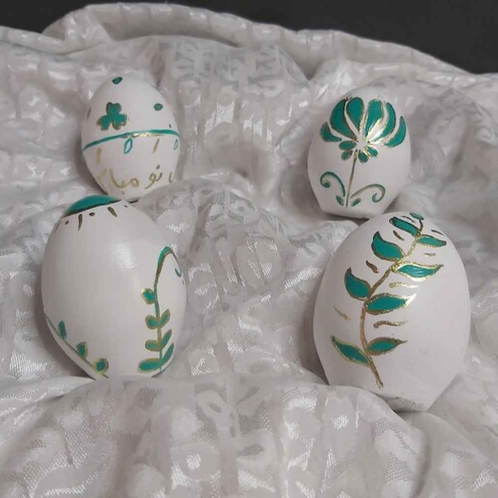 Elegante Töpferware Haftseen Eier für Nowruz Persisches Neujahr – Vogel