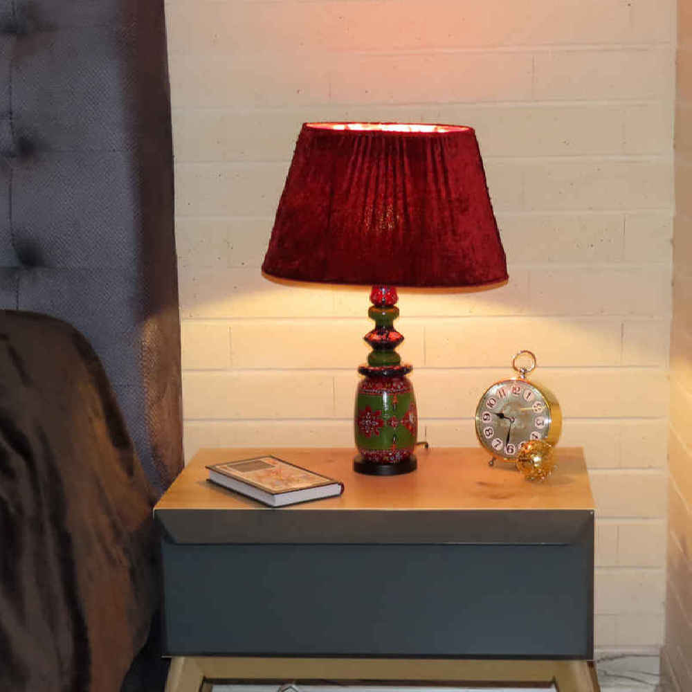 Eklektische Tischlampe aus Keramik, handgefertigt – Afra