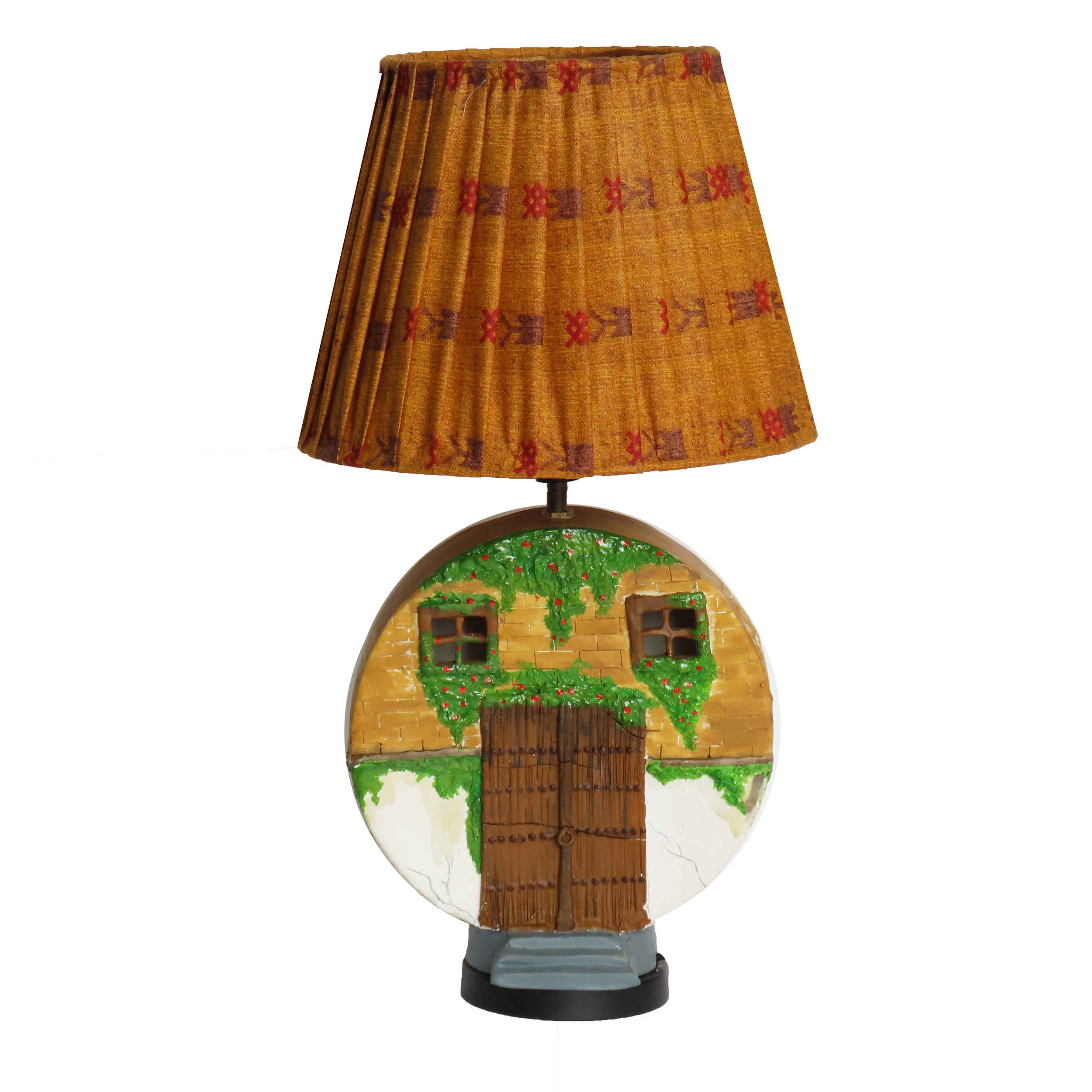 Handgefertigte Tischlampe aus Keramik im Landhausstil