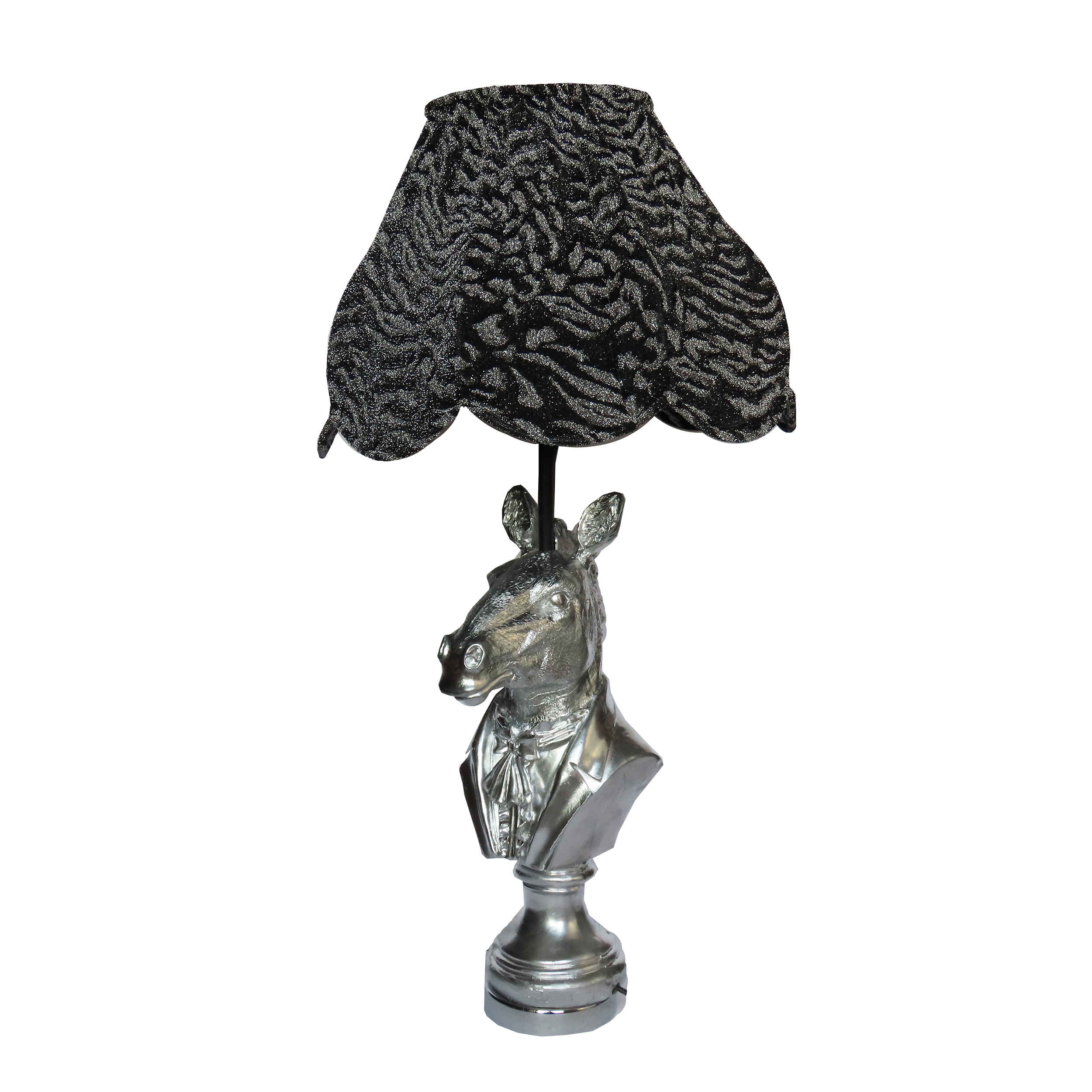 Originelle Tischlampe – handgefertigtes Keramik-Zebra