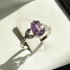 Lila Amethyst Silberring für Damen Mana