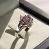 Lila Amethyst Silberring für Damen Maleka