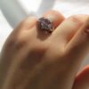 Lila Amethyst Silberring für Damen Maleka