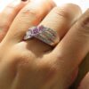 Lila Amethyst Silberring für Damen Nastaran