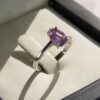 Lila Amethyst Silberring für Damen Zarif