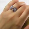 Lila Amethyst Silberring für Damen Shokofeh