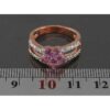 Lila Amethyst Silberring für Damen Blume