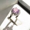 Lila Amethyst Silberring für Damen Nazi