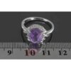 Lila Amethyst Silberring für Damen Nazi