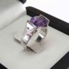 Lila Amethyst Silberring für Damen Mahlagha