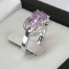 Lila Amethyst Silberring für Damen Banafshe
