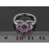 Lila Amethyst Silberring für Damen Banafshe