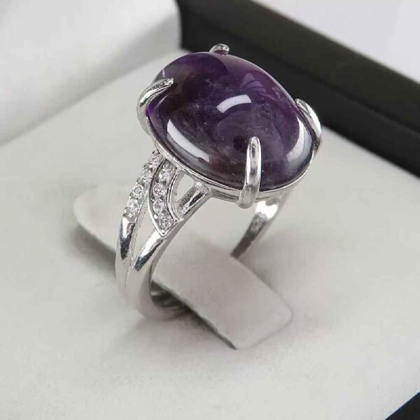 Lila Amethyst Silberring für Damen Daam
