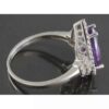 Lila Amethyst Silberring für Damen Fakher