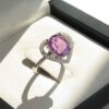 Lila Amethyst Silberring für Damen Delbar