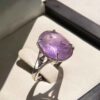 Lila Amethyst Silberring für Damen Damle